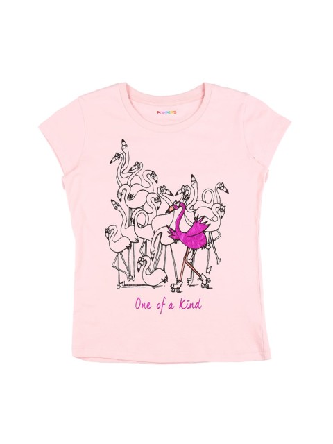 

POPPERS by Pantaloons Girls Pink Printed Round Neck T-shirt