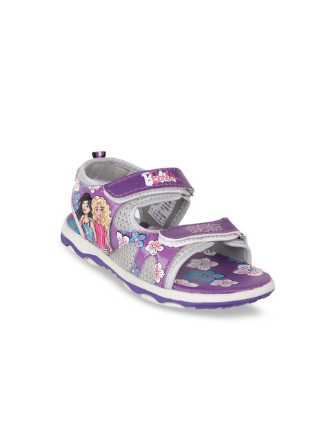 

Kidsville Girls Purple Color Barbie Printed Sports Sandals