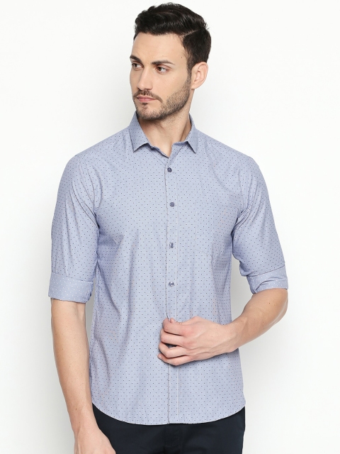 

RICHARD PARKER by Pantaloons Men Blue Slim Fit Printed Casual Shirt