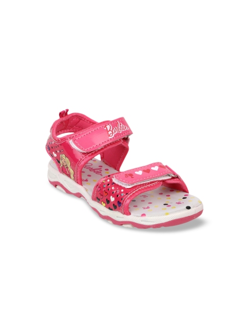 

Kids Ville Girls Pink Barbie Print Comfort Sandals