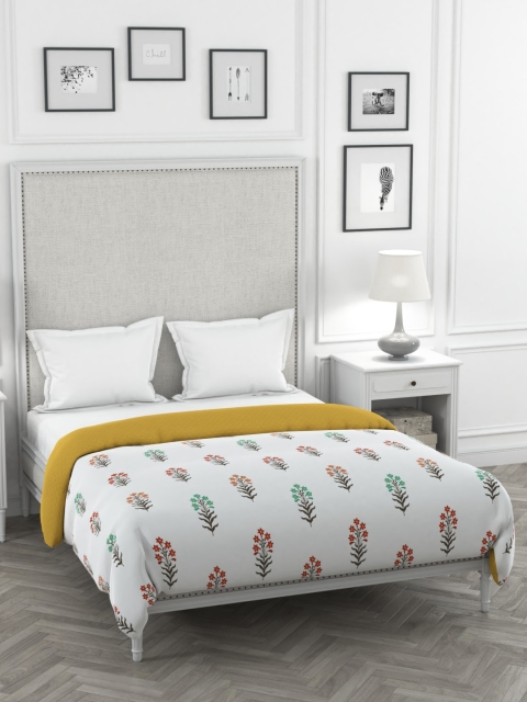

Portico New York White & Brown Floral Heavy Winter 120 GSM Double Bed Comforter