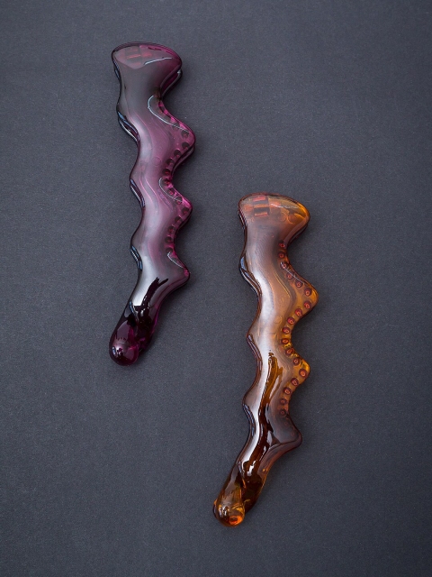

Golden Peacock Set of 2 Banana Clips, Purple