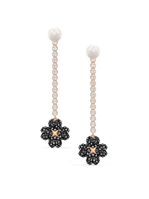 

SWAROVSKI Black Rose Gold Plated Latisha Pierced Earrings