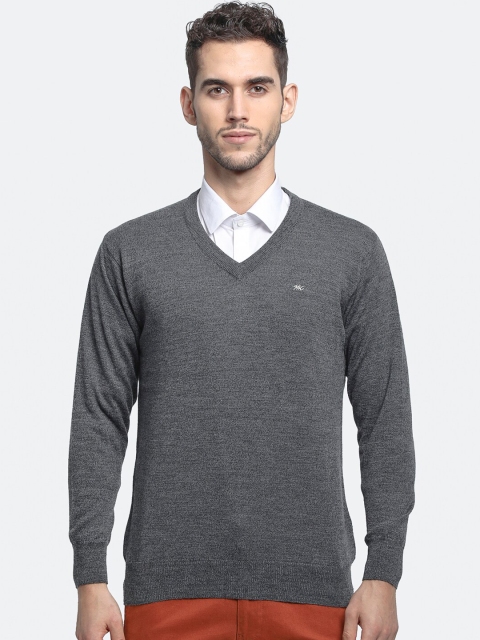 

Monte Carlo Men Charcoal Grey Solid Pullover Sweater