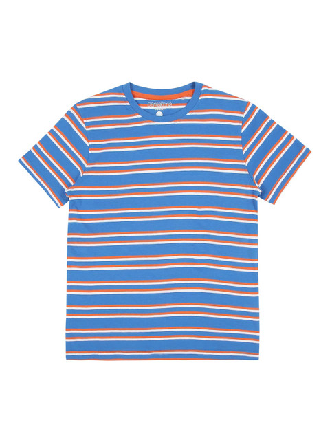 

POPPERS by Pantaloons Boys Blue & White Striped Round Neck T-shirt