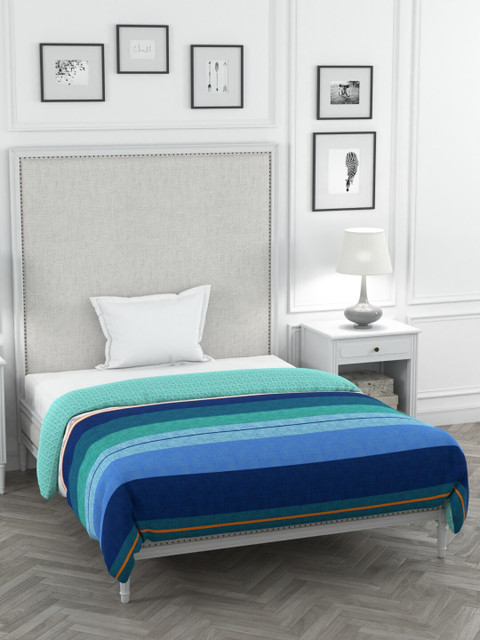

Portico New York Blue Striped Heavy Winter 120 GSM Single Bed Comforter