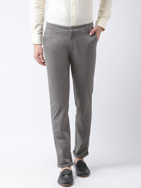 

COBB Men Grey Slim Fit Solid Regular Trousers