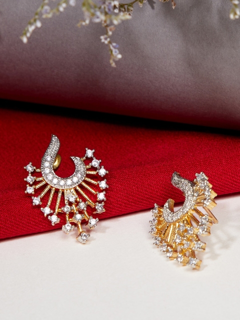 

ZeroKaata Gold-Toned & Off-White Classic Studs