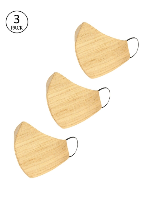 

Tossido Men Cream-Coloured 3-Pcs 3-Ply Cloth Masks