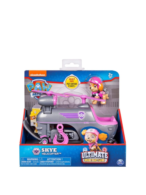 

PAW PATROL Kids Grey & Pink Skyes Ultimate Rescue Helicopter Moving Propellers Hook