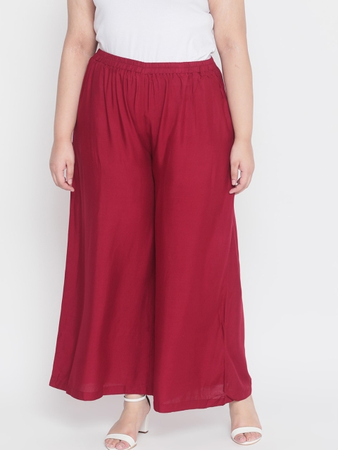 

Amydus Women Maroon Solid Flared Palazzos
