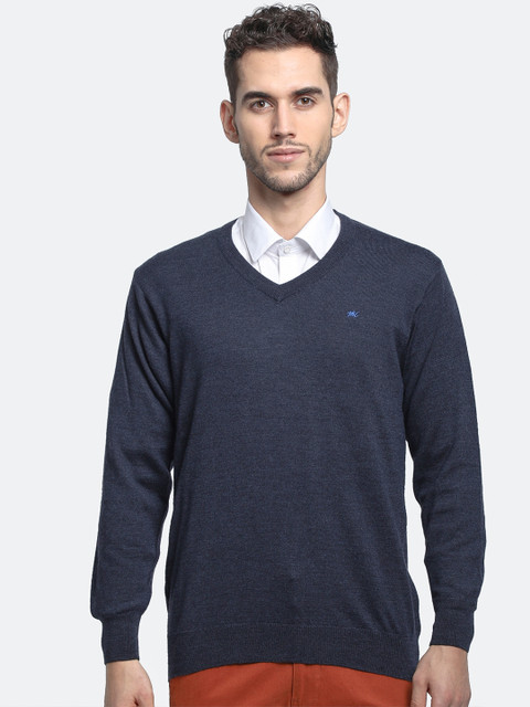 

Monte Carlo Men Charcoal Grey Solid Pullover Woollen Sweater