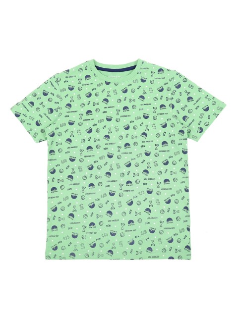

POPPERS by Pantaloons Boys Green Printed Round Neck T-shirt