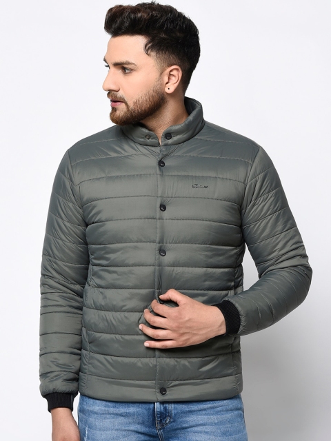 

Spirit Men Grey Solid Windcheater Padded Jacket