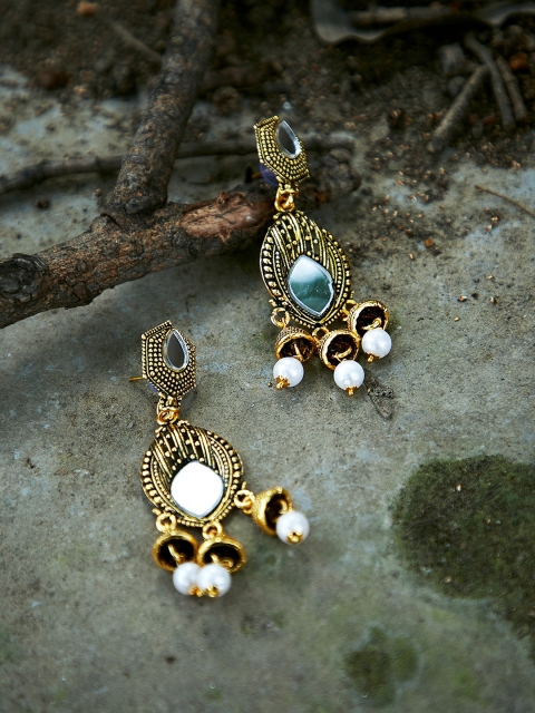 

ZeroKaata Gold-Plated Handcrafted Classic Drop Earrings