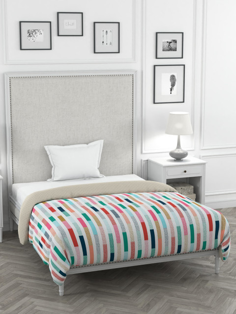 

Portico New York Multicoloured Geometric Heavy Winter 120 GSM Single Bed Comforter, Multi