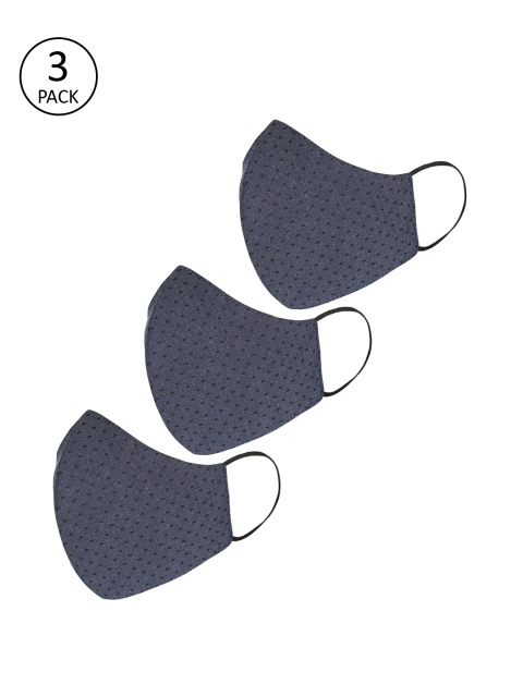 

Tossido Men Pack Of 3 Grey Reusable 3-Ply Cloth Masks