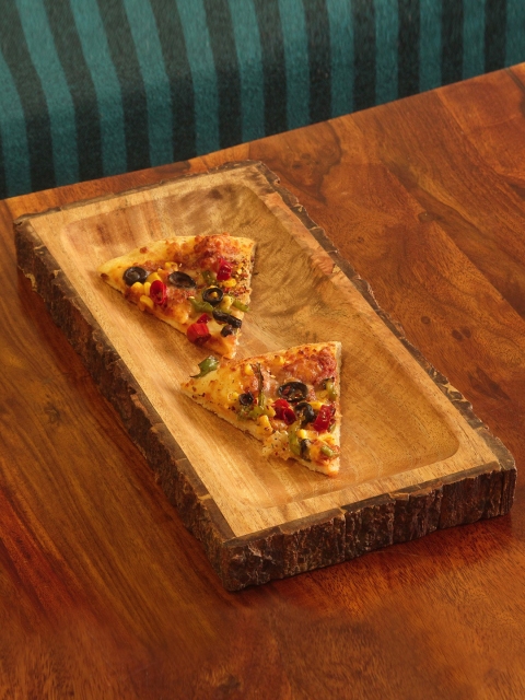 

RangRoots Brown Mango Wood Wooden Log Serving Platter