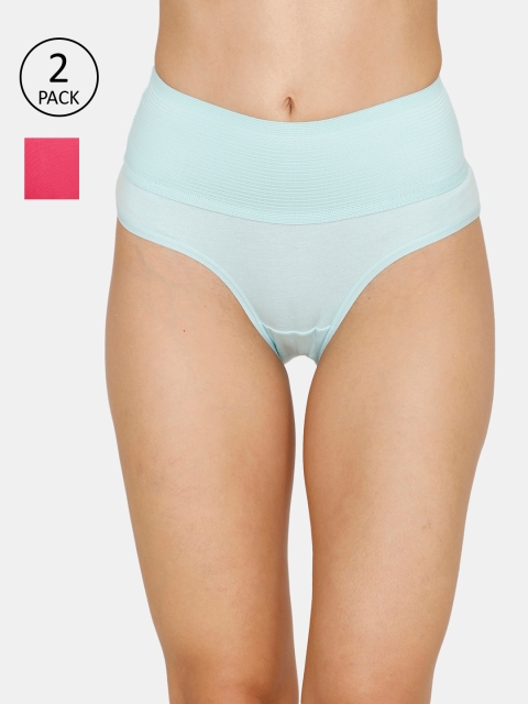 

Zivame Women Pack of 2 Hipster Briefs ZI2385FASHPONGE, Pink