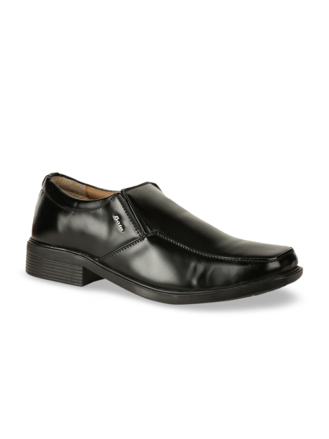 

Bata Men Black Solid Formal Slip-Ons