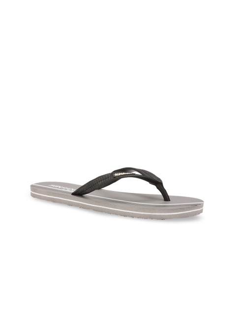 

Bata Men Black & Grey Printed Thong Flip-Flops