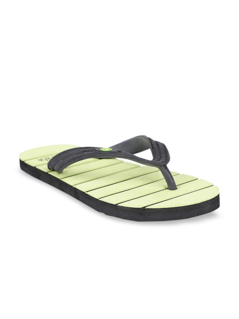 

Bata Men Green Striped Thong Flip-Flops