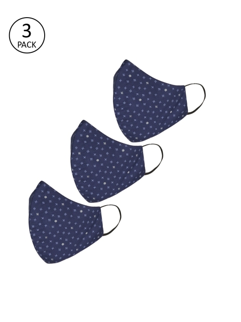 

Tossido Men 3 Pcs 3 Ply Reusable Cloth Masks, Blue