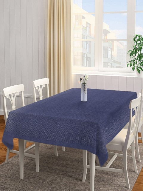 

KLOTTHE Blue Solid Rectangle Table Cover