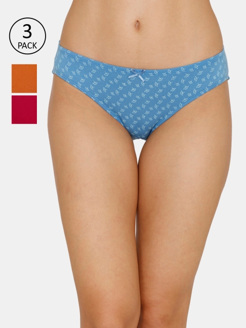 

Zivame Women Pack of 3 Assorted Bikini Briefs ZI2414COREOYELW