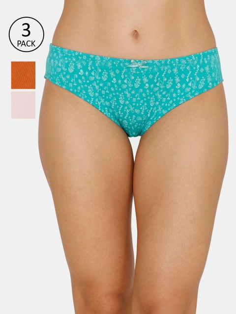 

Zivame Women Pack of 3 Assorted Bikini Briefs ZI2414COREPYELW