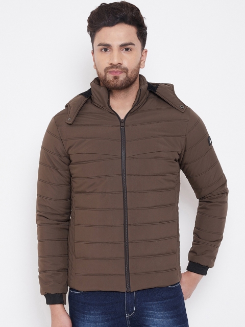 

Spirit Men Brown Solid Windcheater Padded Jacket