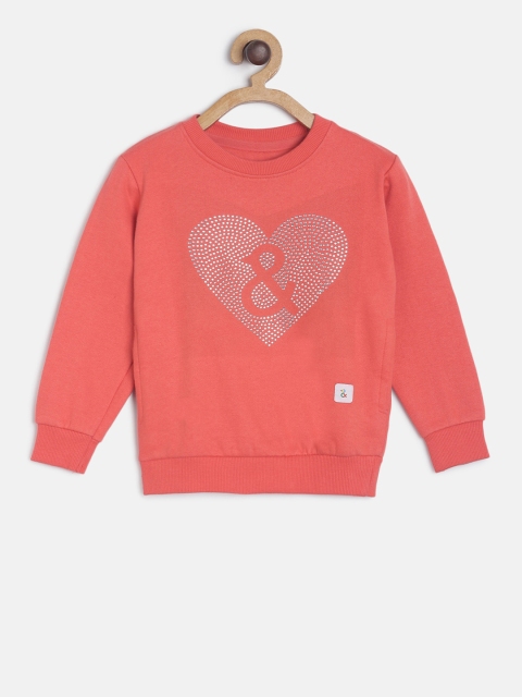 

TALES & STORIES Girls Pink Embellished Sweatshirt