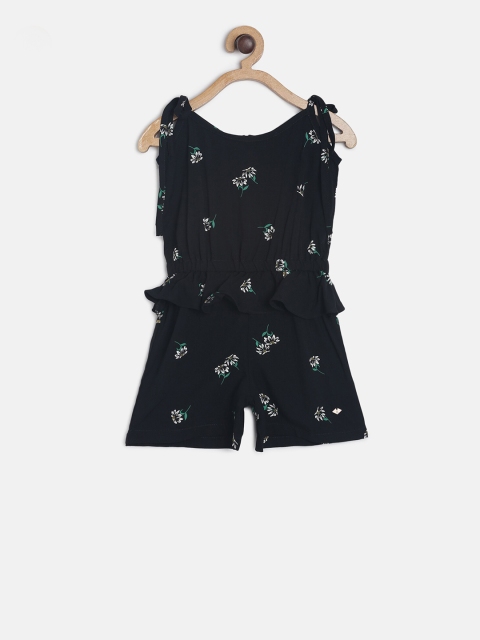 

TALES & STORIES Girls Black & White Printed Playsuit