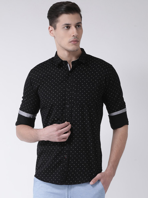 

COBB Men Black Slim Fit Printed Casual Shirt
