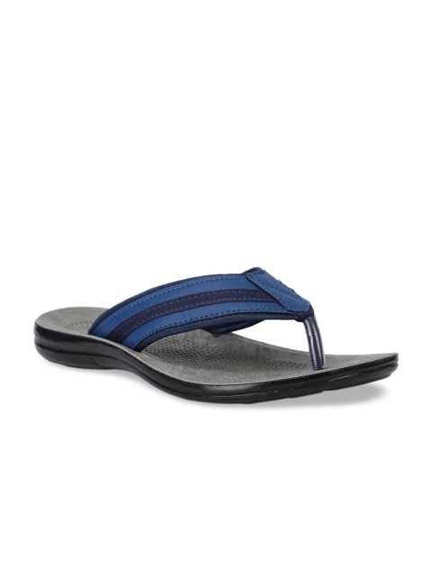 

Bata Men Blue & Grey Solid Thong Flip-Flops