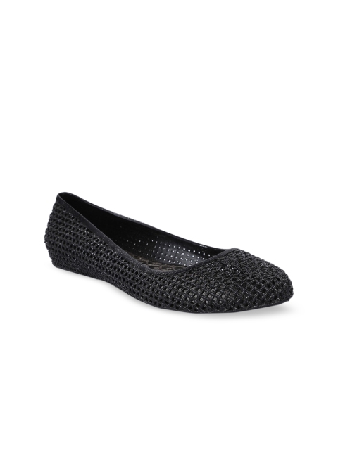 

Sandak by Bata Women Black Solid Plastic Ballerinas