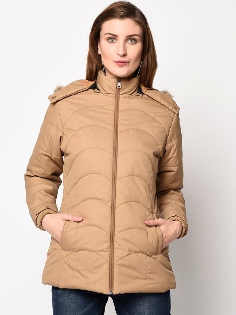

Spirit Women Beige Solid Windcheater Padded Jacket