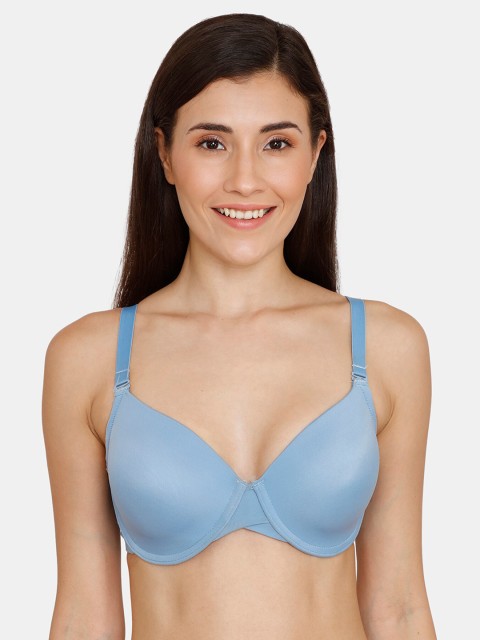 

Zivame Blue Solid Underwired Lightly Padded T-shirt Bra ZI1520
