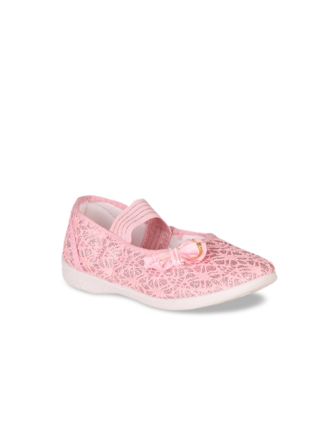 

Bubblegummers Girls Pink Woven Design Ballerinas