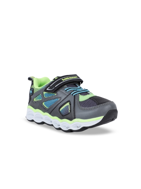 

Bubblegummers Boys Green Woven Design Sneakers