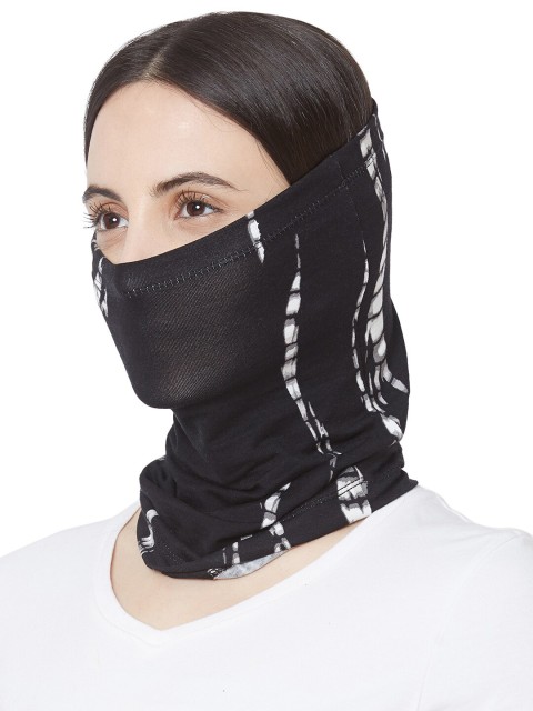 

ToniQ Women Pack of 2 Printed 2-Ply Reusable Masks, Black
