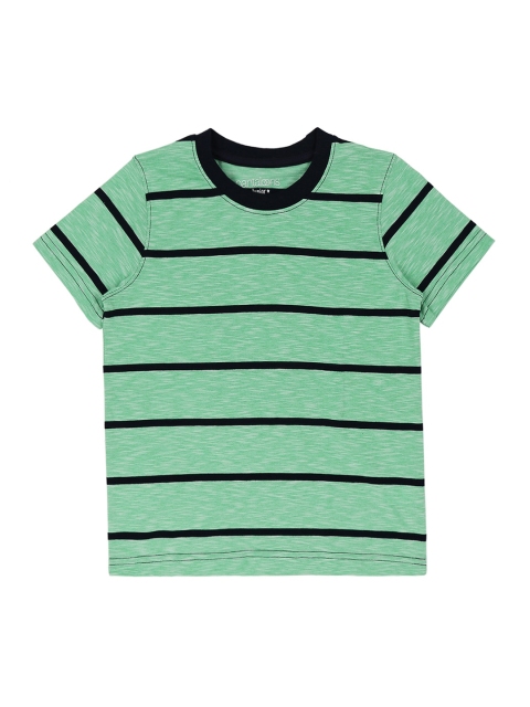 

CHALK by Pantaloons Boys Green & Black Striped Round Neck T-shirt