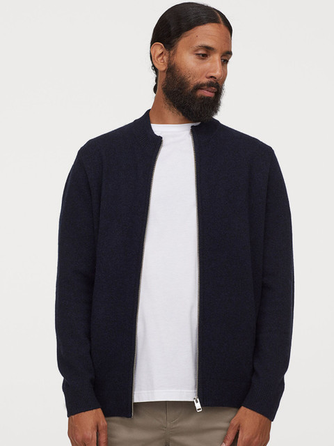 

H&M Knitted wool cardigan, Navy blue