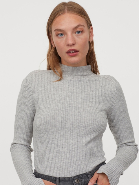 

H&M Ribbed turtleneck jumper, Grey
