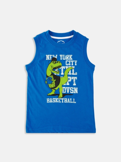 

CHALK by Pantaloons Boys Blue Printed Round Neck T-shirt