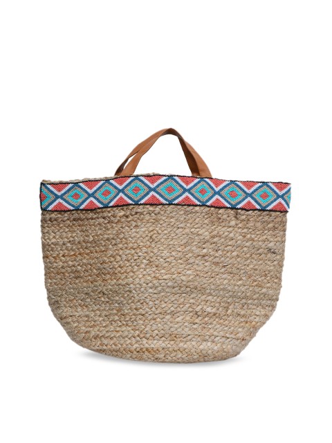 

Diwaah Beige Solid Tote Bag