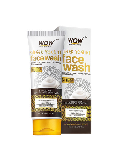 

WOW Skin Science Greek Yoghurt Face Wash with Aloe Vera Extract 100 ml, White