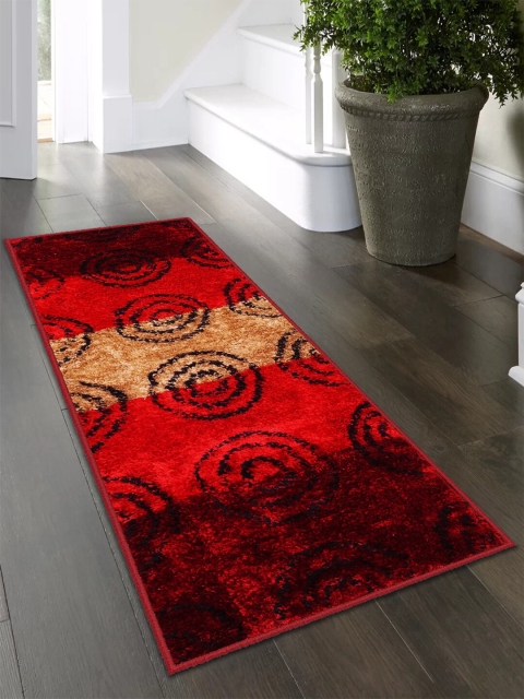 

Story@home Red & Beige Geometric Indoor Soft Floor Runner