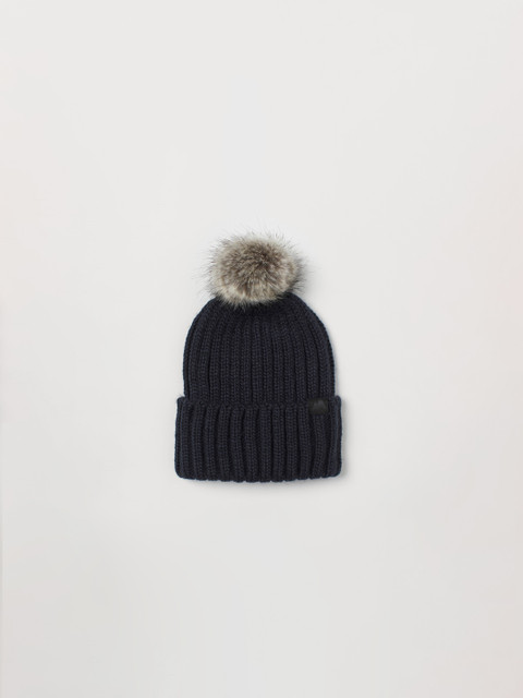 

H&M Boys Navy Blue Ribbed Beanie Caps
