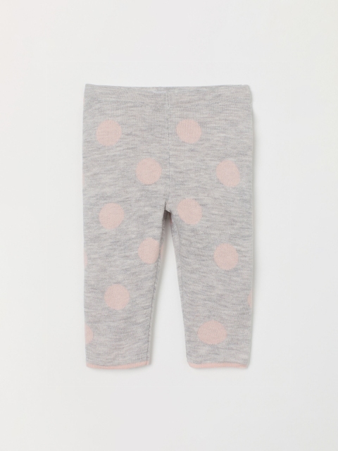 

H&M Girls Grey Printed Fine Knit Leggings